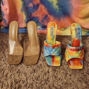 Pearson Women's Beige and Multicolor Heels